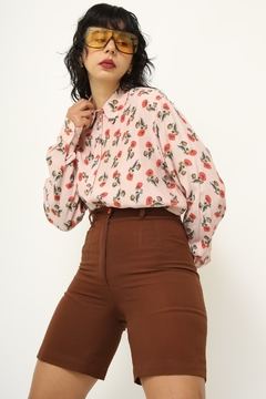 Camisa 100% SEDA estampada animale - comprar online