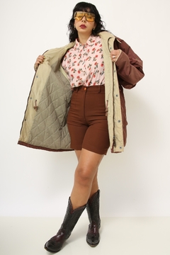 Parka nlon vinho vintage - Capichó Brechó