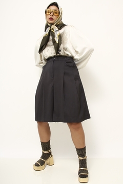 Bermudão saia vintage petrolio vintage - comprar online