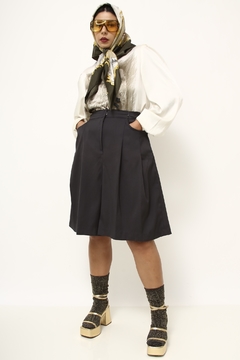 Bermudão saia vintage petrolio vintage - comprar online