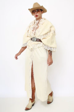 Capa de algodão com renda de Bebe vintage - comprar online