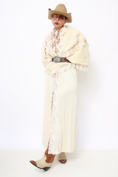 Capa de algodão com renda de Bebe vintage - loja online