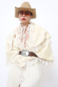Capa de algodão com renda de Bebe vintage - comprar online