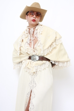 Imagem do Capa de algodão com renda de Bebe vintage