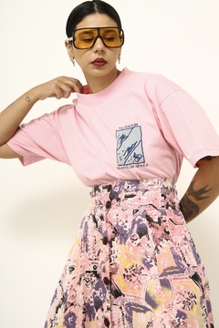Camiseta rosa vintage