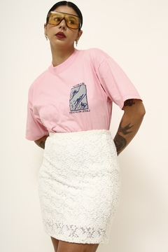Saia renda branca curta - comprar online