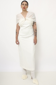 Vestido branco forrado vintage na internet