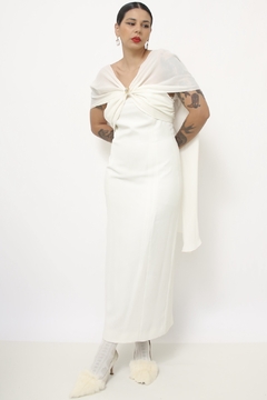 Imagem do Vestido branco forrado vintage