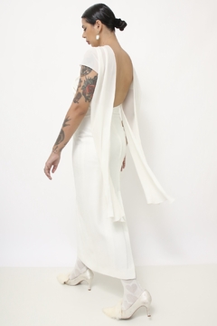 Vestido branco forrado vintage - loja online