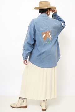 Camisa jeans cavalo BARRETOS 2000