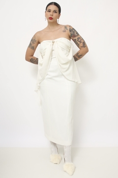 Vestido branco forrado vintage na internet