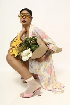 Robe floral vintage chic