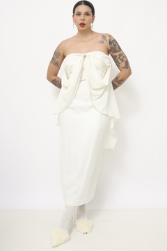Imagem do Vestido branco forrado vintage
