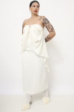 Vestido branco forrado vintage na internet
