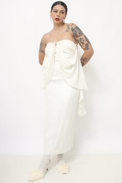 Imagem do Vestido branco forrado vintage