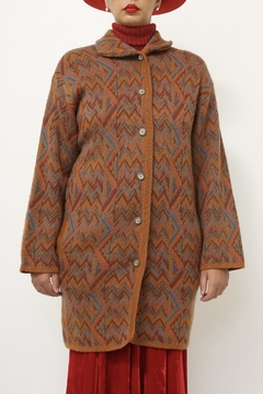 Imagem do Cardigan grosso tricot estampa 70´s