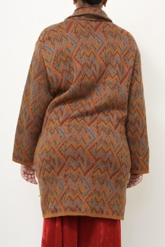 Cardigan grosso tricot estampa 70´s - loja online
