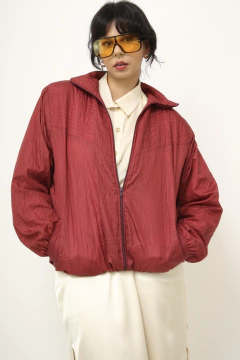 Jaqueta nylon vinho forrada vintage - comprar online