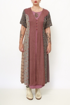 Vestido midi western flores viscose na internet