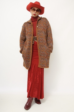 Imagem do Cardigan grosso tricot estampa 70´s