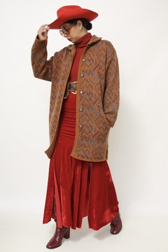 Cardigan grosso tricot estampa 70´s na internet