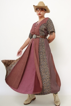 Imagem do Vestido midi western flores viscose