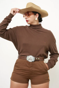 Mini shorts marrom G vintage 70´s - comprar online