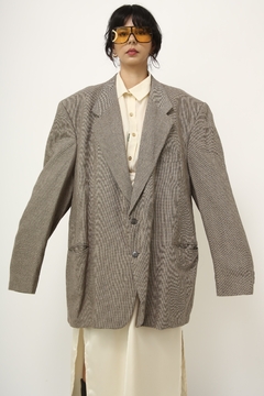 Maxi blazer xadrez YVES SAINT LAURENT