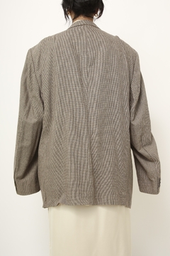 Maxi blazer xadrez YVES SAINT LAURENT - loja online