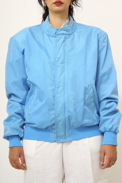 Jaqueta nylon azul bomber - Capichó Brechó