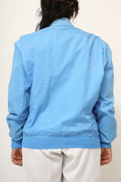 Jaqueta nylon azul bomber na internet