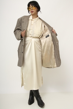 Maxi blazer xadrez YVES SAINT LAURENT - loja online