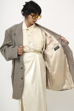 Maxi blazer xadrez YVES SAINT LAURENT na internet