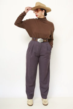Calça roxa 100% lã - comprar online