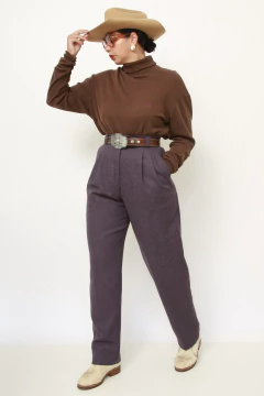 Calça roxa 100% lã na internet