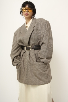 Maxi blazer xadrez YVES SAINT LAURENT - comprar online
