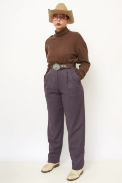 Calça roxa 100% lã - comprar online