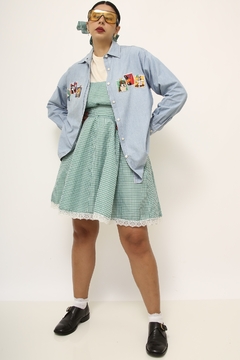 Camisa persongens jeans vintage na internet