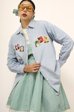 Camisa persongens jeans vintage