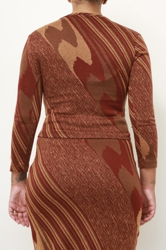 Conjunto SAIA + CROPEED bordo listras - comprar online