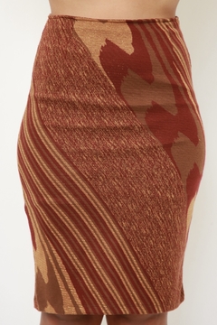Conjunto SAIA + CROPEED bordo listras - Capichó Brechó