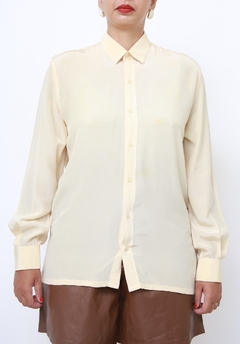 Camisa 100% SEDA creme vintage - comprar online