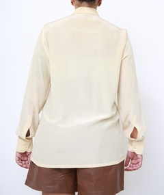 Camisa 100% SEDA creme vintage