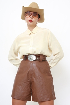 Camisa 100% SEDA creme vintage - Capichó Brechó