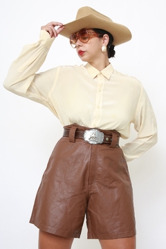 Camisa 100% SEDA creme vintage na internet