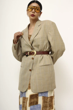 Blazer bege HUGO BOSS forrado vintage - Capichó Brechó