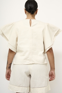 Blusa jeans manga bufante COLCCI - comprar online