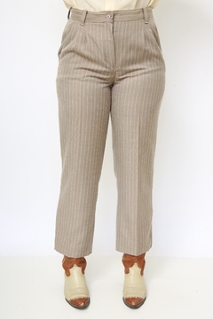 Calça CORI listras bege risca - comprar online