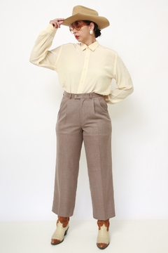 Calça alafaiataria CAMELO pregas - comprar online