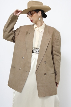 Blazer linho marrom classico - comprar online